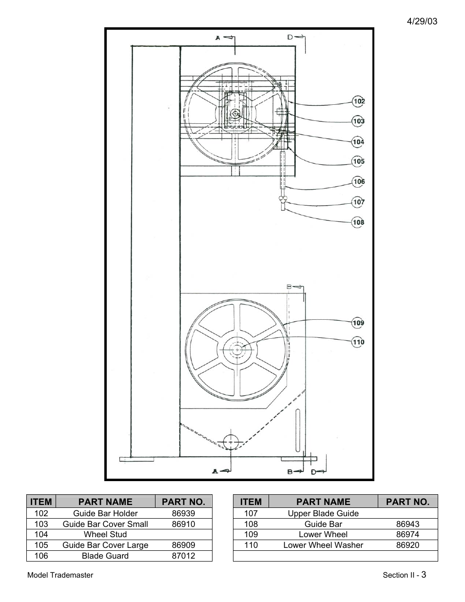 Dake Model Trademaster - Section II User Manual | Page 3 / 8