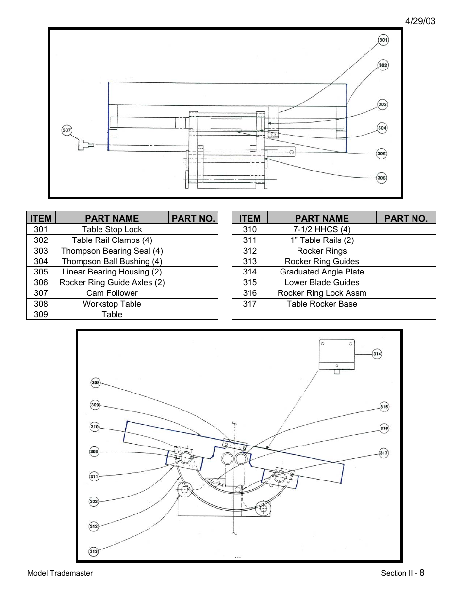 Dake Model Trademaster - Section II User Manual | Page 8 / 8