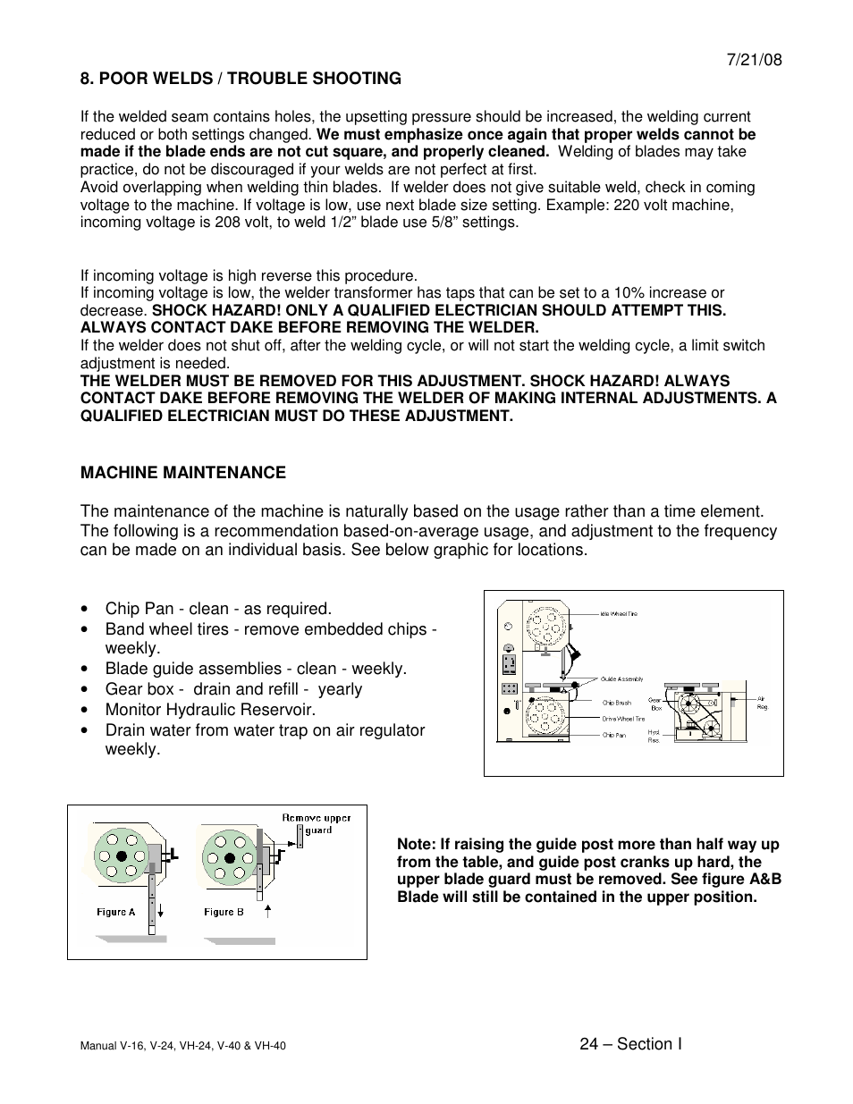 Dake Model E-V Series User Manual | Page 24 / 26