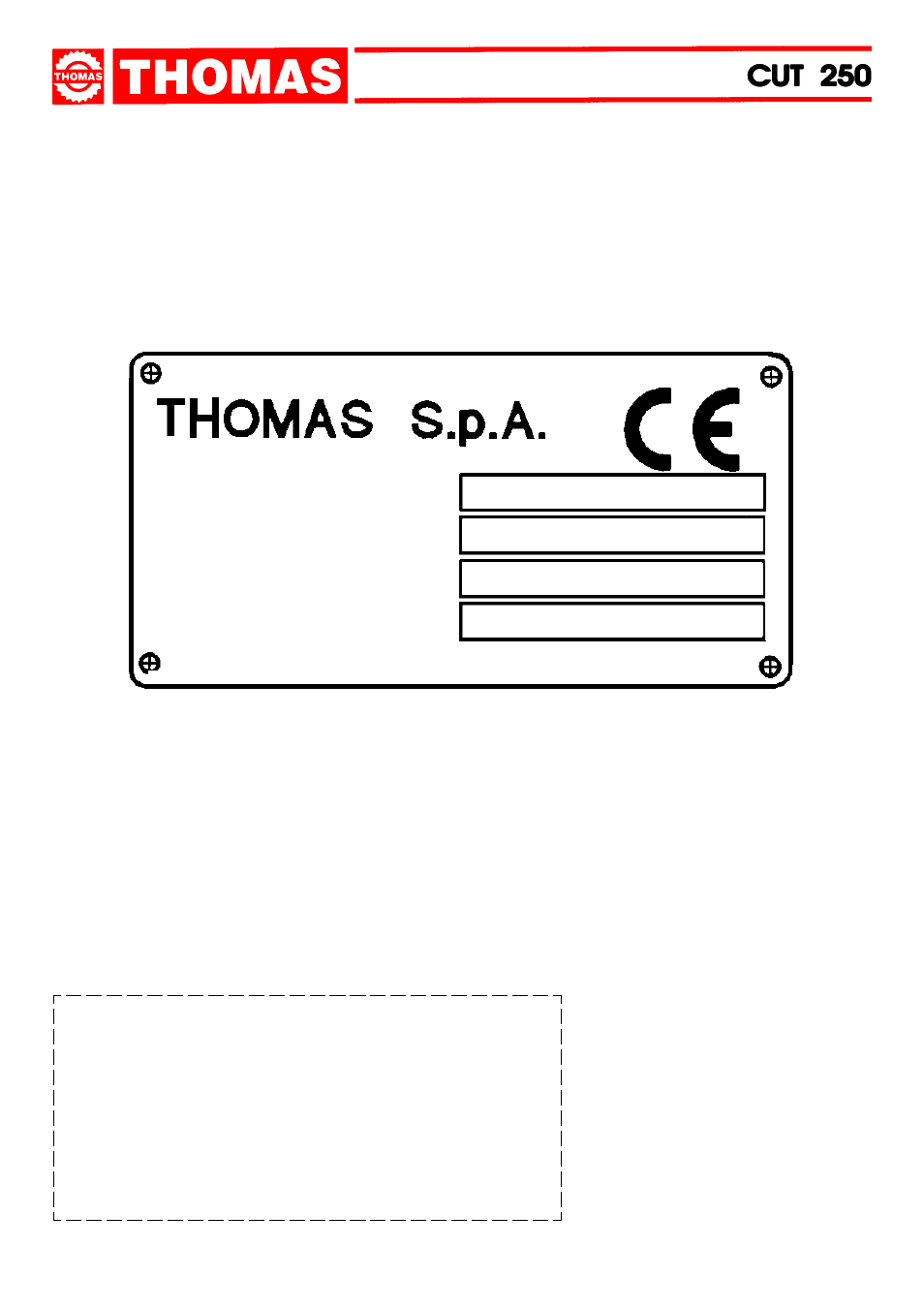 Cut 250, Machine certification and identification marking | Dake Model Cut 250 User Manual | Page 3 / 20