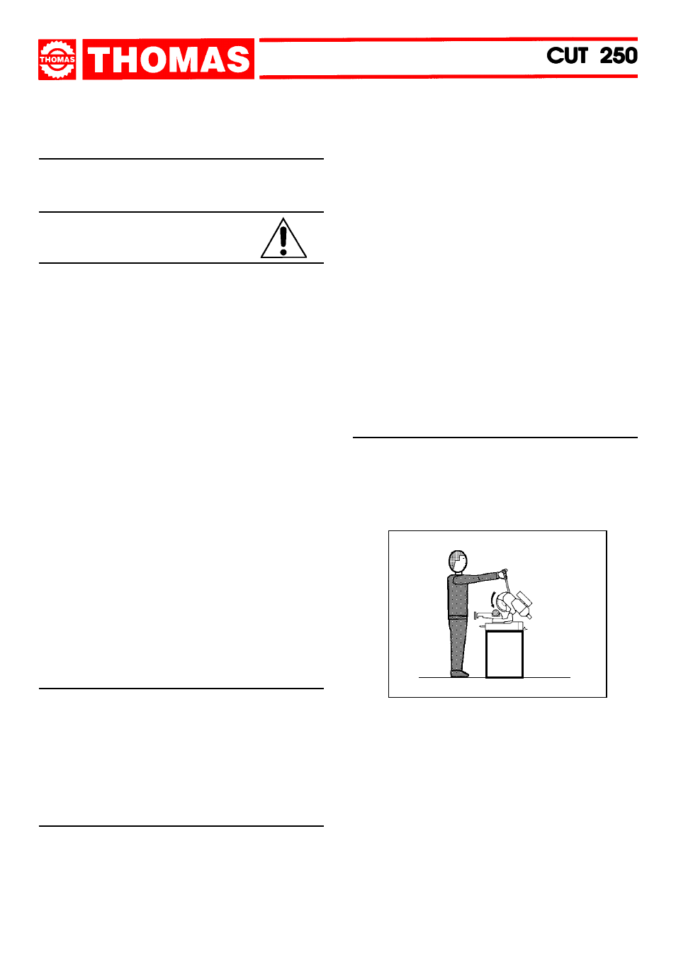 Cut 250, Recommendations and advice for use, Reference to accident- prevention regulations | Dake Model Cut 250 User Manual | Page 4 / 20