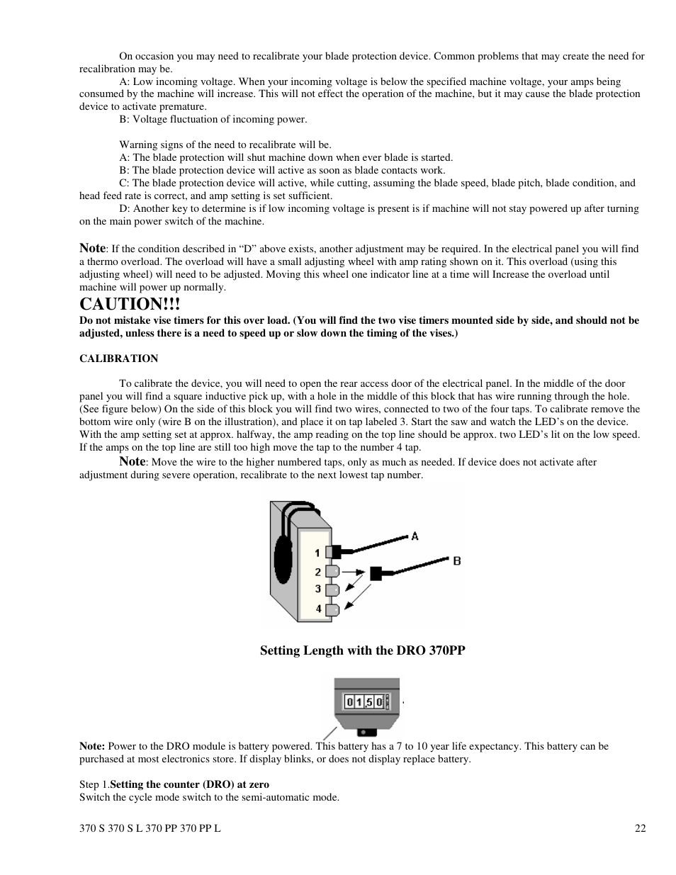 Caution | Dake Euromatic Series User Manual | Page 22 / 36