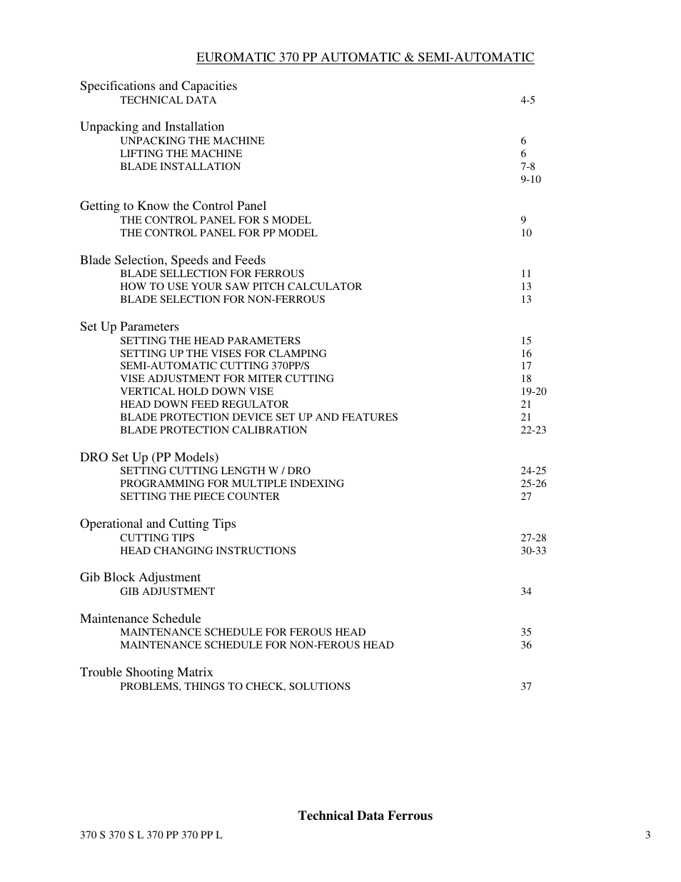 Dake Euromatic Series User Manual | Page 3 / 36