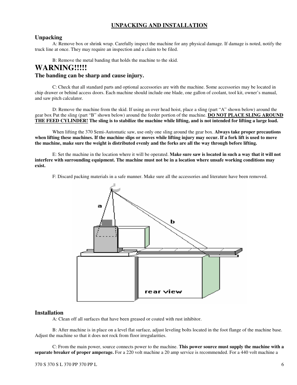 Warning | Dake Euromatic Series User Manual | Page 6 / 36