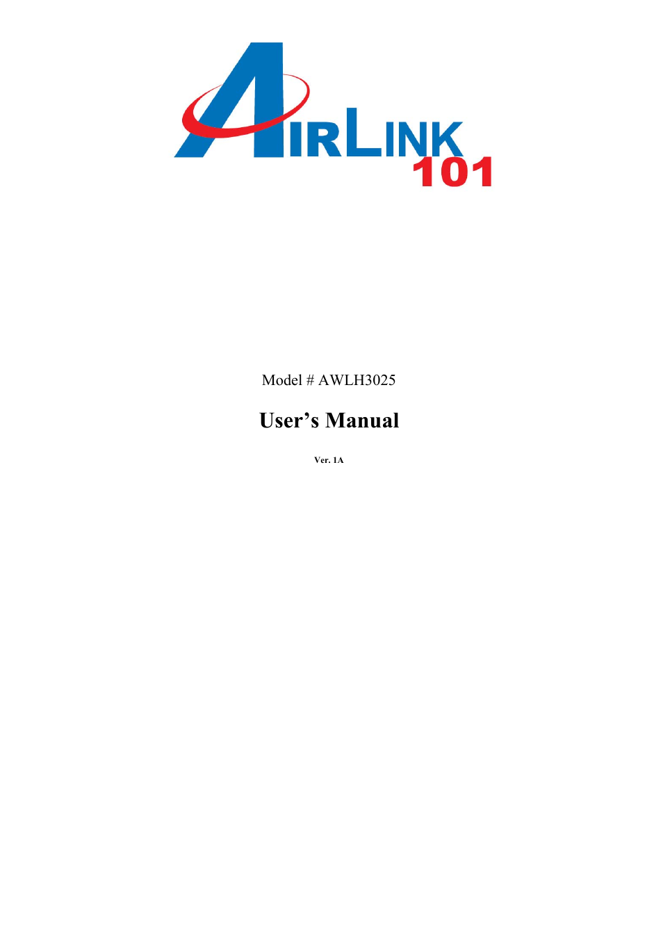 Airlink101 AWLH3025 User Manual | 33 pages