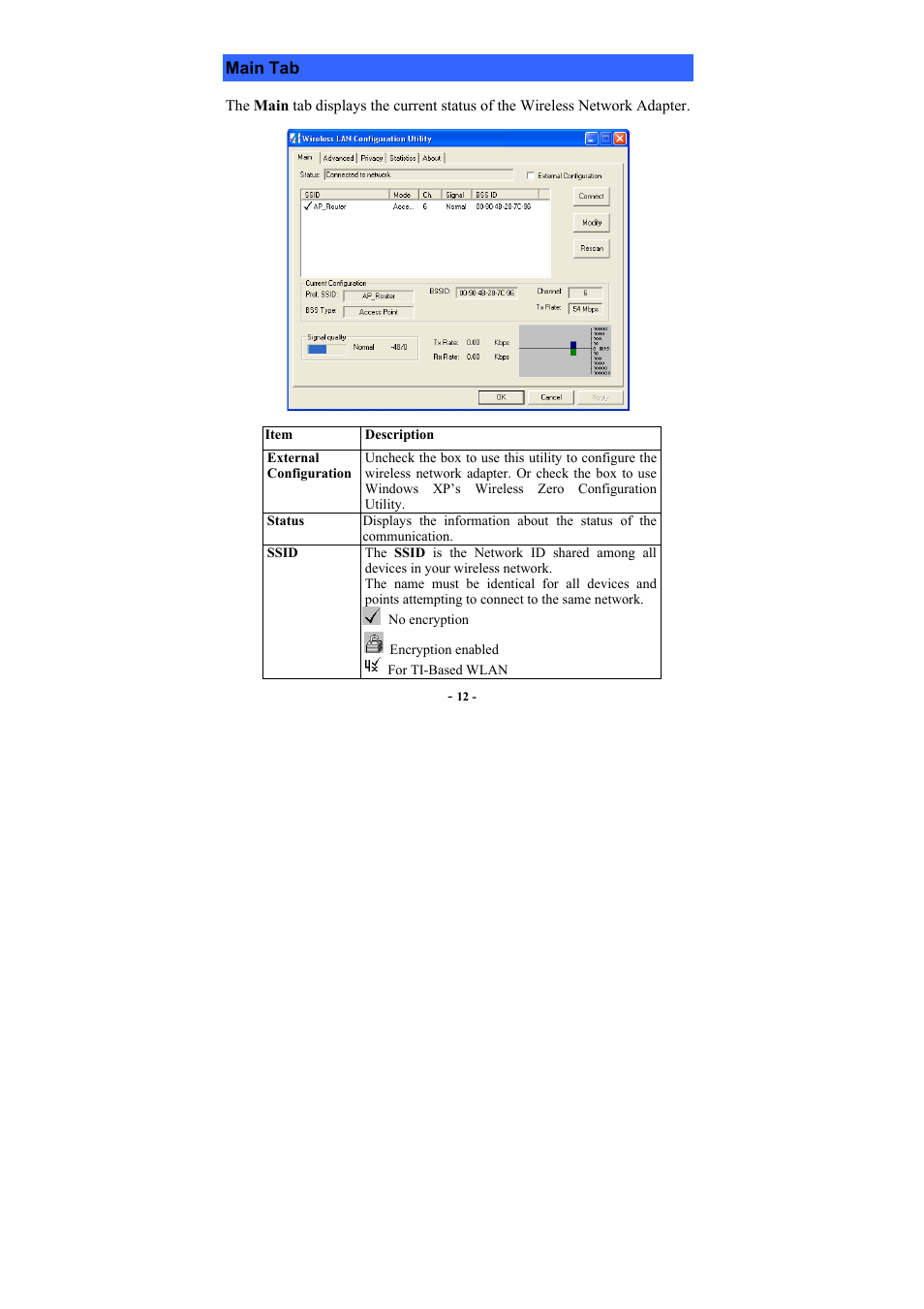 Main tab | Airlink101 AWLH3025 User Manual | Page 16 / 33