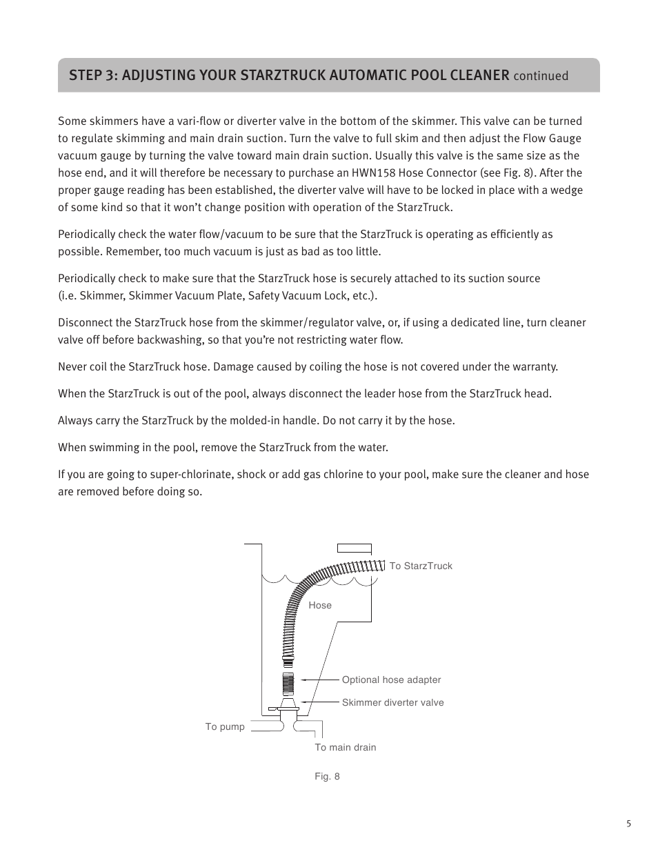 AquaStar Starztruck Automatic Suction Pool Cleaner User Manual | Page 7 / 22