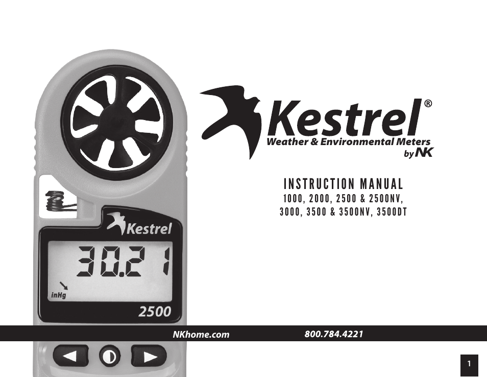 Kestrel 3500 Delta T User Manual | 7 pages