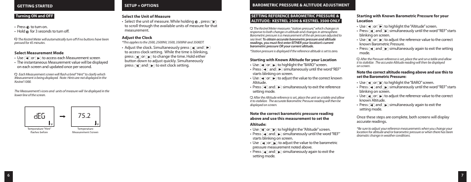 Kestrel 3500 Delta T User Manual | Page 4 / 7