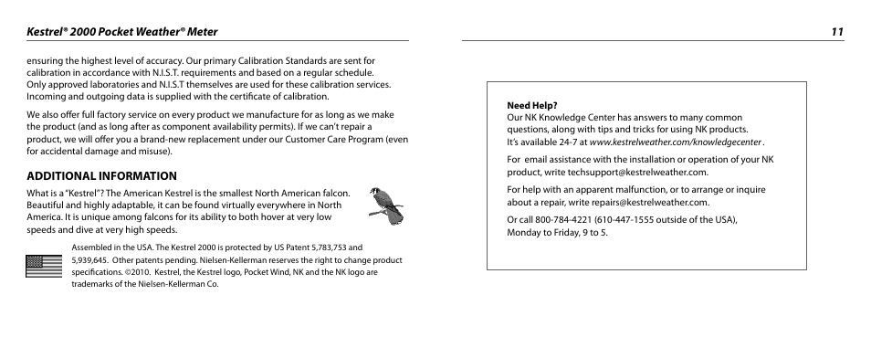Kestrel 2000 User Manual | Page 6 / 7