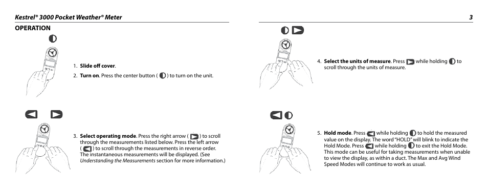 Kestrel 3000 User Manual | Page 2 / 9