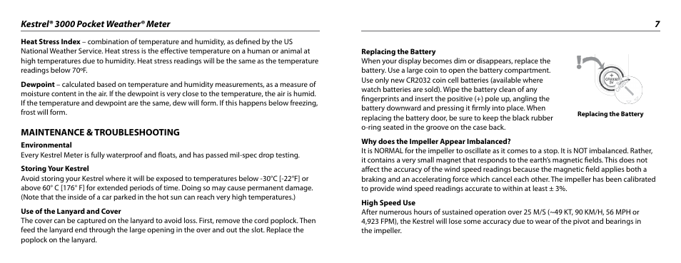 Kestrel 3000 User Manual | Page 4 / 9