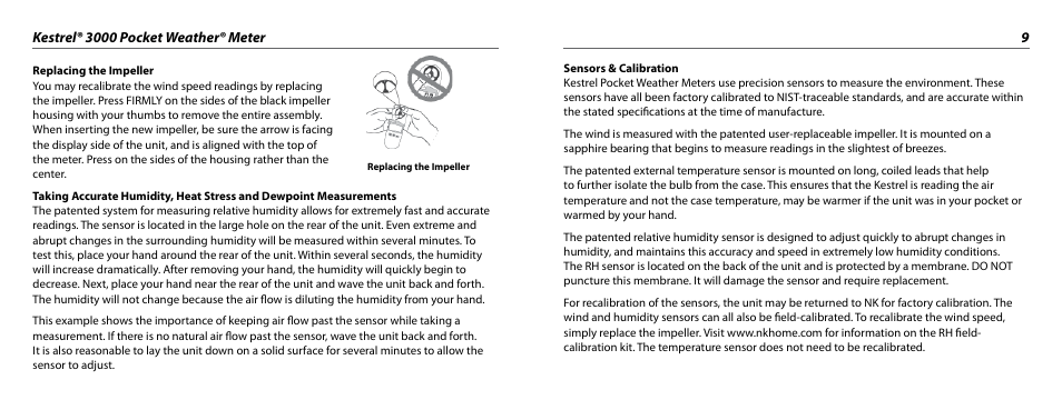 Kestrel 3000 User Manual | Page 5 / 9