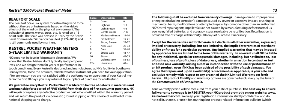 Kestrel 3500 User Manual | Page 7 / 9