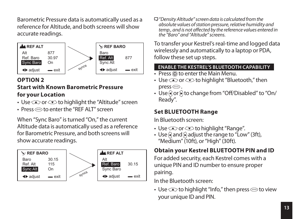 Kestrel 4000 User Manual | Page 13 / 24