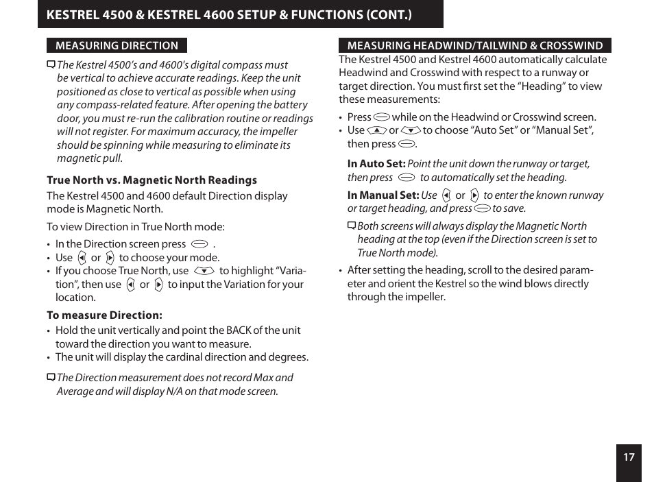 Kestrel 4000 User Manual | Page 17 / 24
