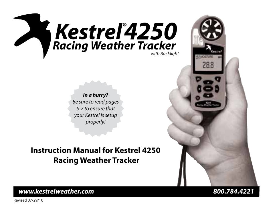 Kestrel 4250 (Racing) User Manual | 17 pages