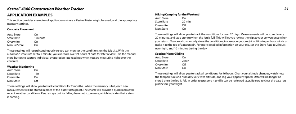 Kestrel | Kestrel 4300 (Construction) User Manual | Page 11 / 19