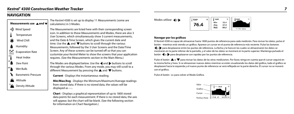 Kestrel | Kestrel 4300 (Construction) User Manual | Page 4 / 19