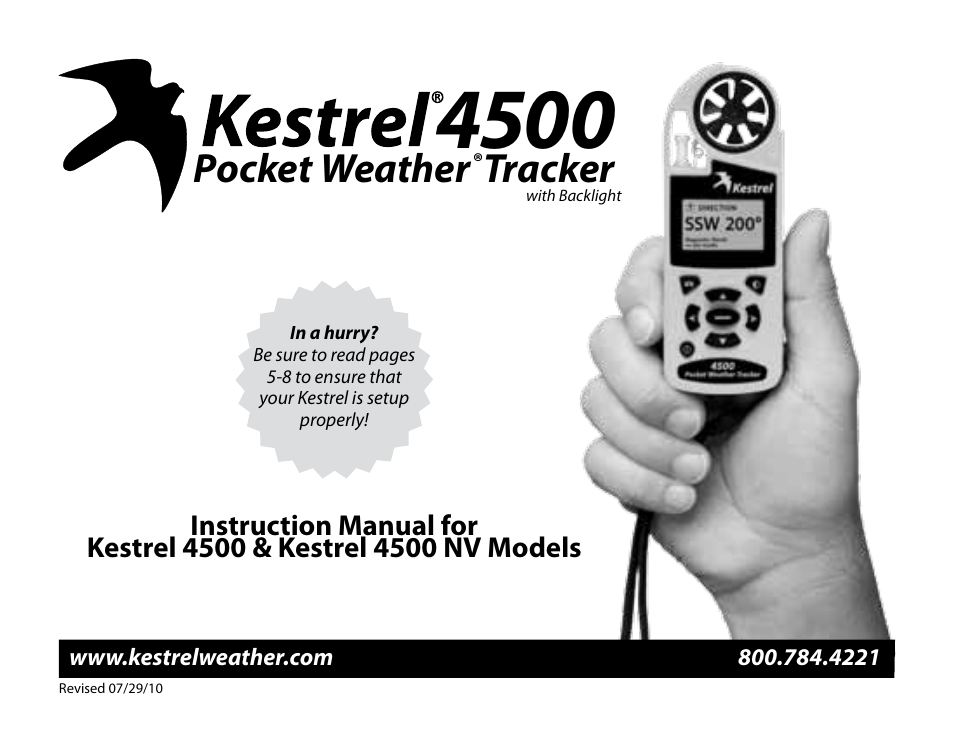 Kestrel 4500 User Manual | 19 pages