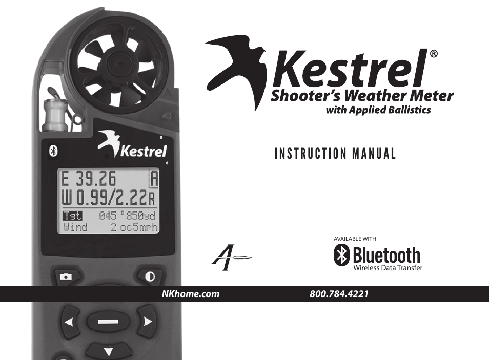 Kestrel 4500NV Applied Ballistics Meter User Manual | 40 pages