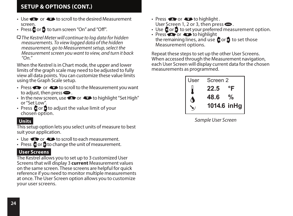 Kestrel 4500NV Applied Ballistics Meter User Manual | Page 24 / 40