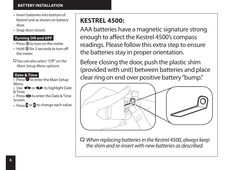 Kestrel 4500NV Applied Ballistics Meter User Manual | Page 6 / 40