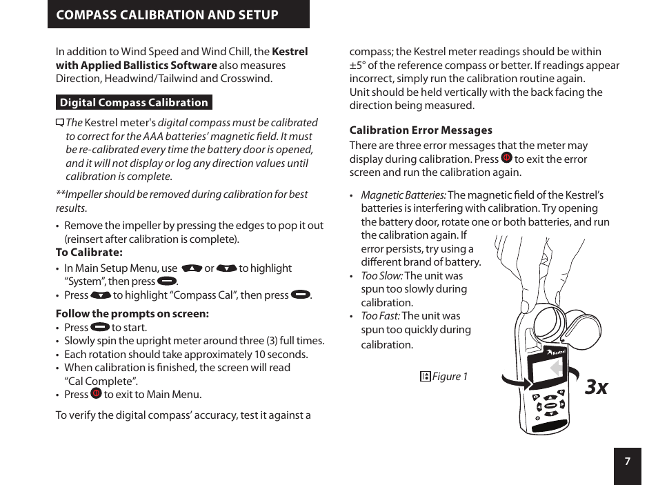 Kestrel 4500NV Applied Ballistics Meter User Manual | Page 7 / 40