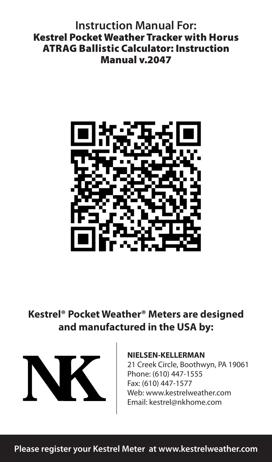 Instruction manual for | Kestrel 4500 Horus (Ballistics) User Manual | Page 15 / 15