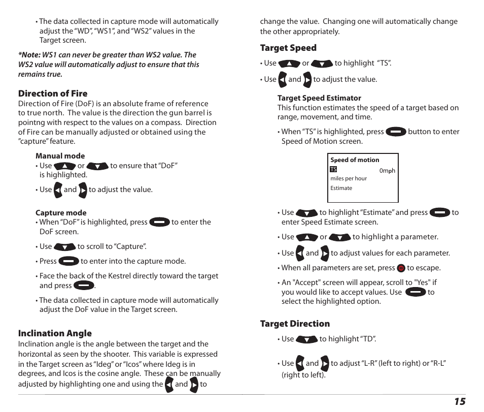 Kestrel 4500 Horus (Ballistics) User Manual | Page 8 / 15