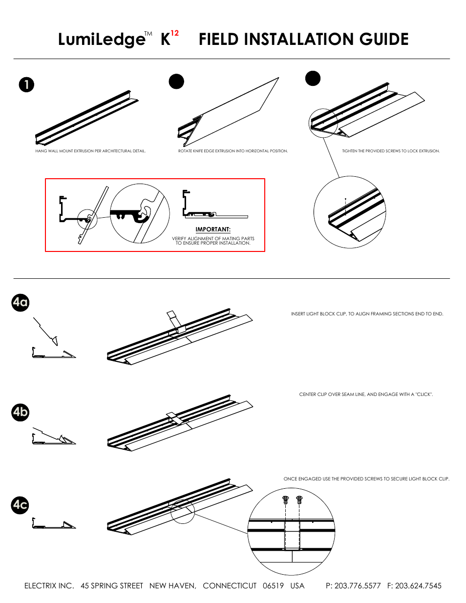 Electrix LumiLedge K12 User Manual | 1 page