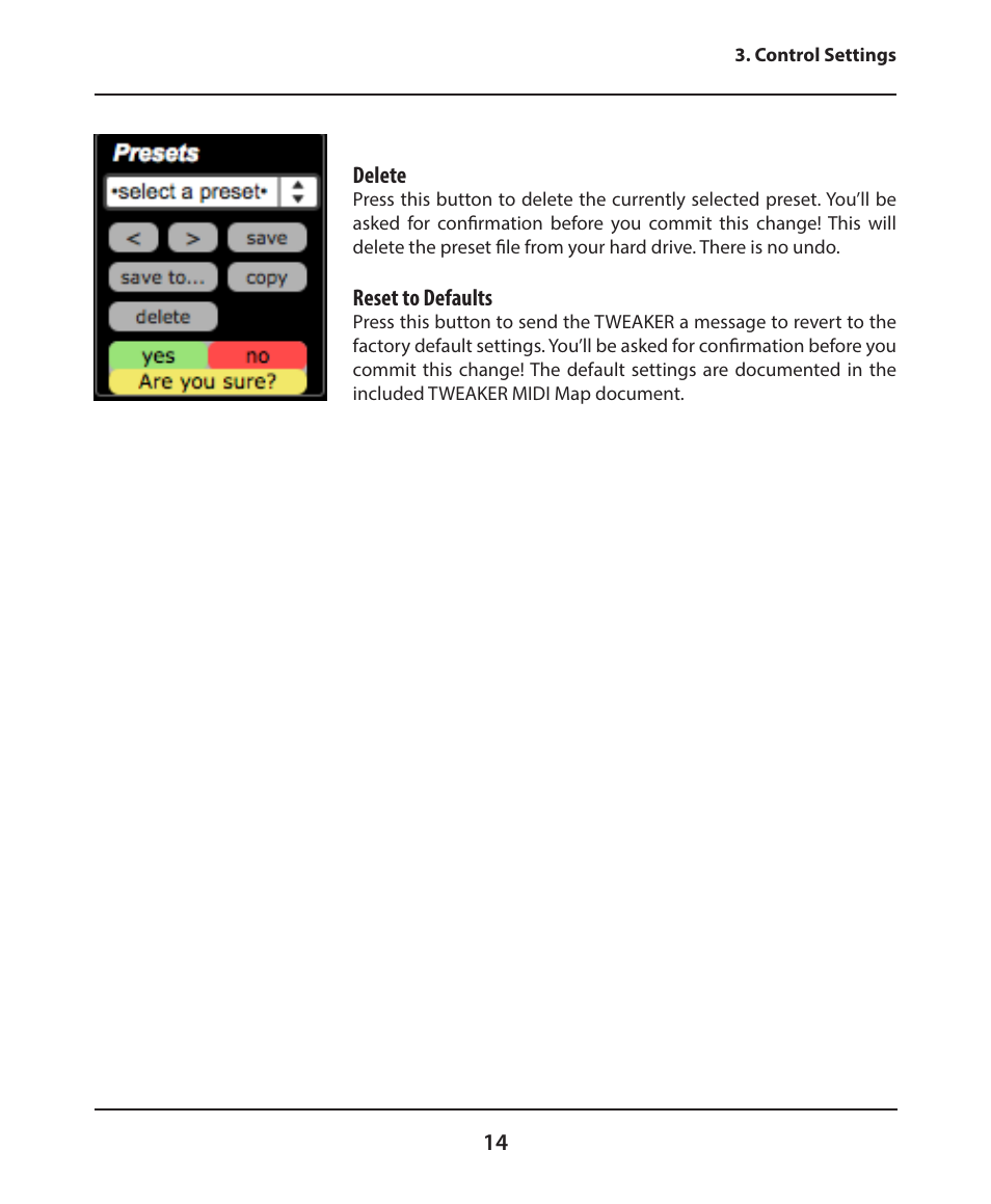 Electrix Tweaker Editor Reference User Manual | Page 14 / 22