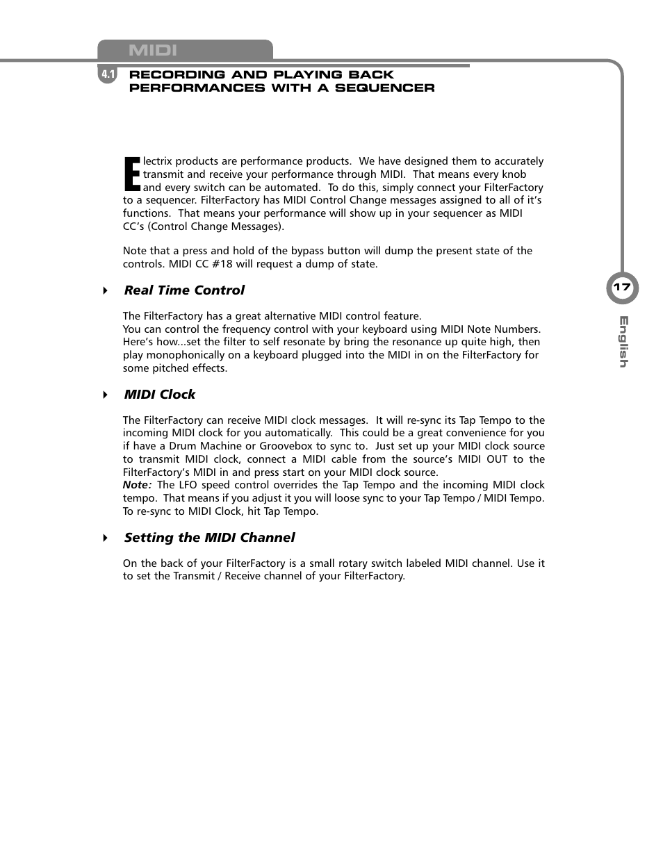 Electrix Filter Factory User Manual | Page 16 / 19