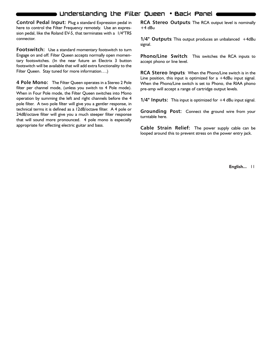 Electrix Filter Queen User Manual | Page 11 / 18