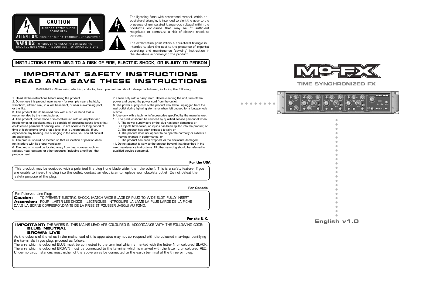 Electrix MOFX User Manual | 11 pages