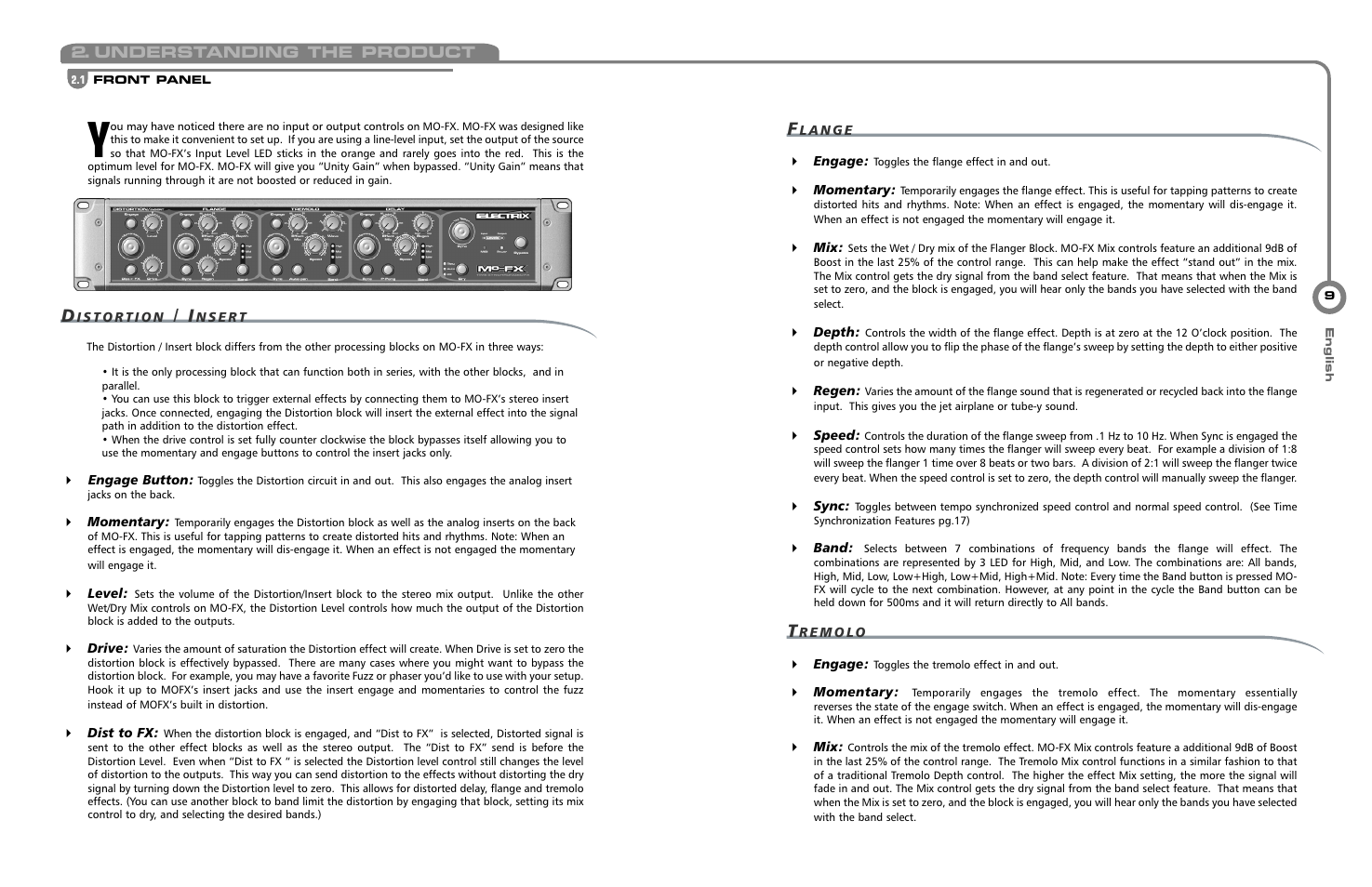 Understanding the product | Electrix MOFX User Manual | Page 4 / 11