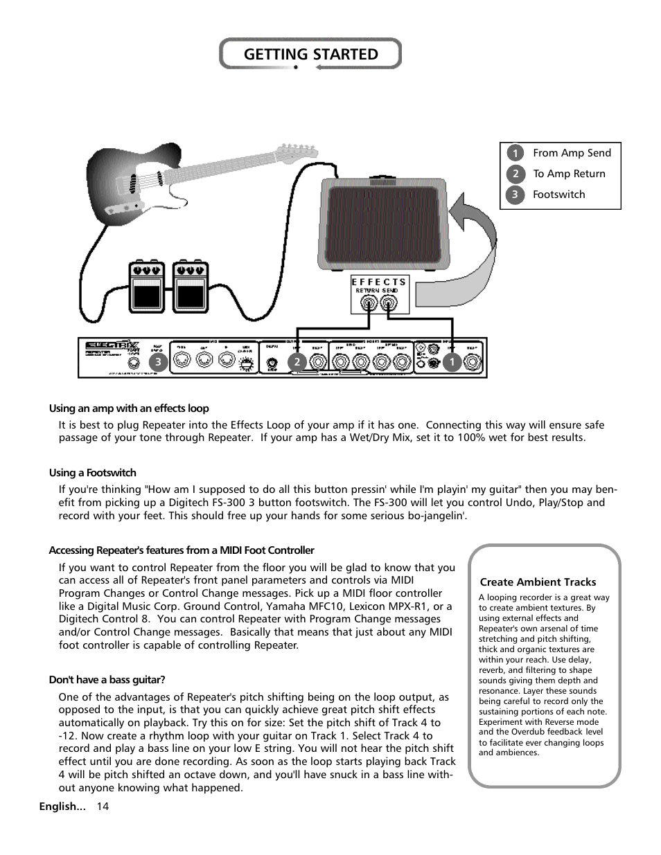 Getting started | Electrix Repeater User Manual | Page 14 / 48