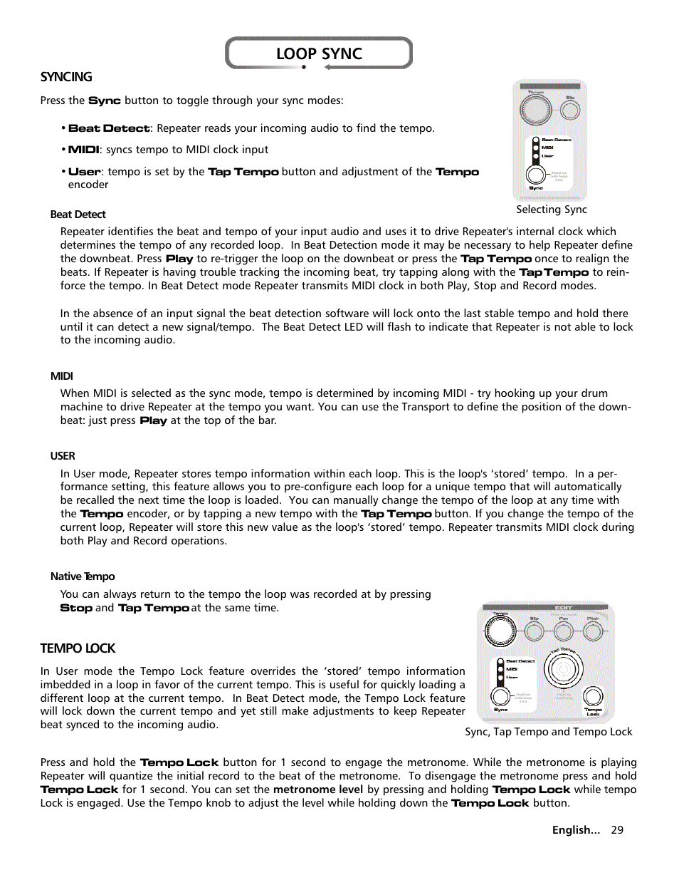 Loop sync | Electrix Repeater User Manual | Page 29 / 48