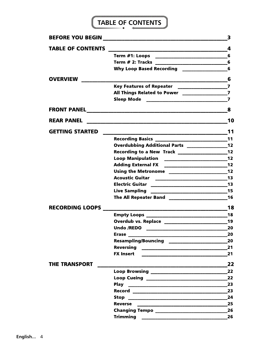 Electrix Repeater User Manual | Page 4 / 48