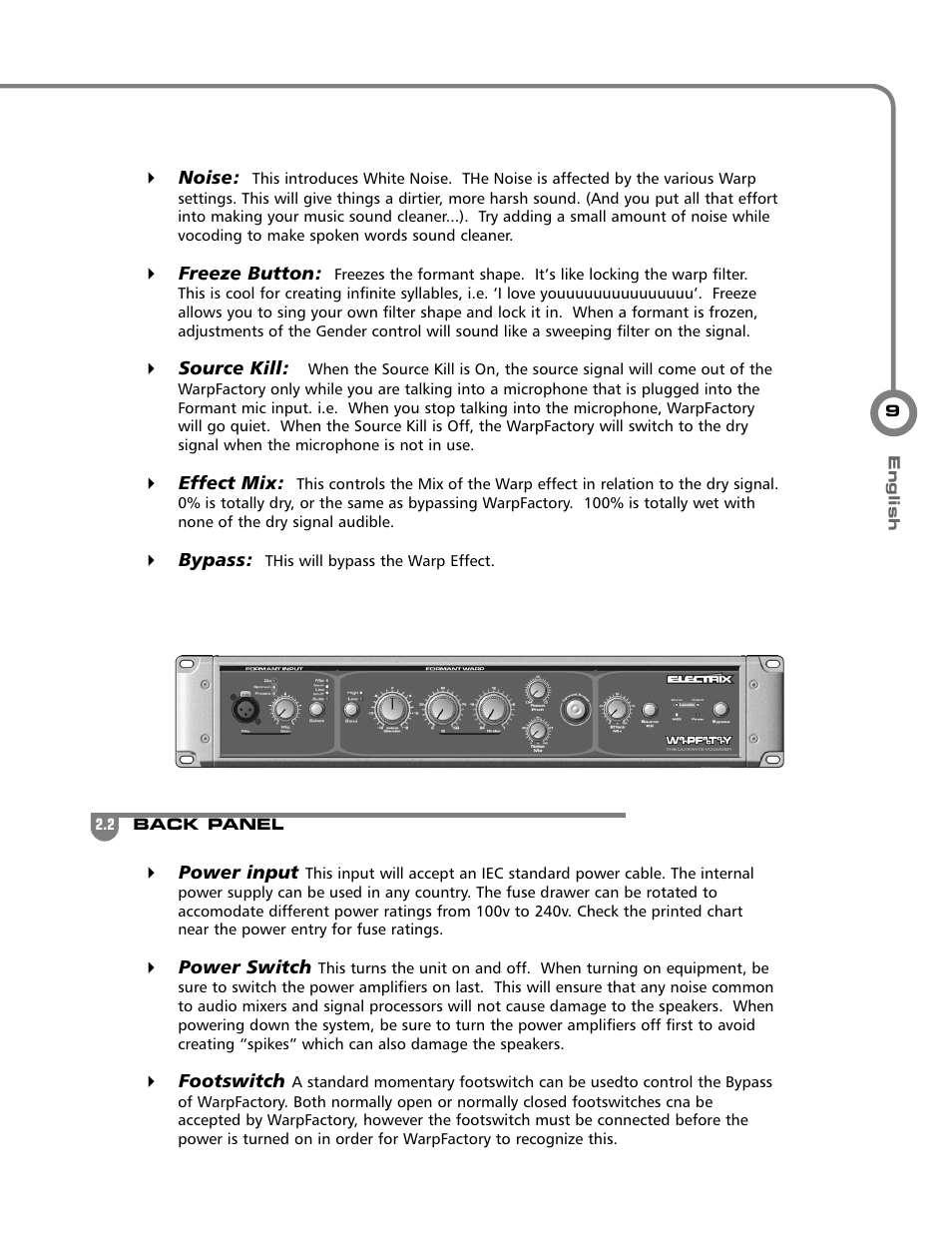 Electrix Warp Factory User Manual | Page 8 / 17