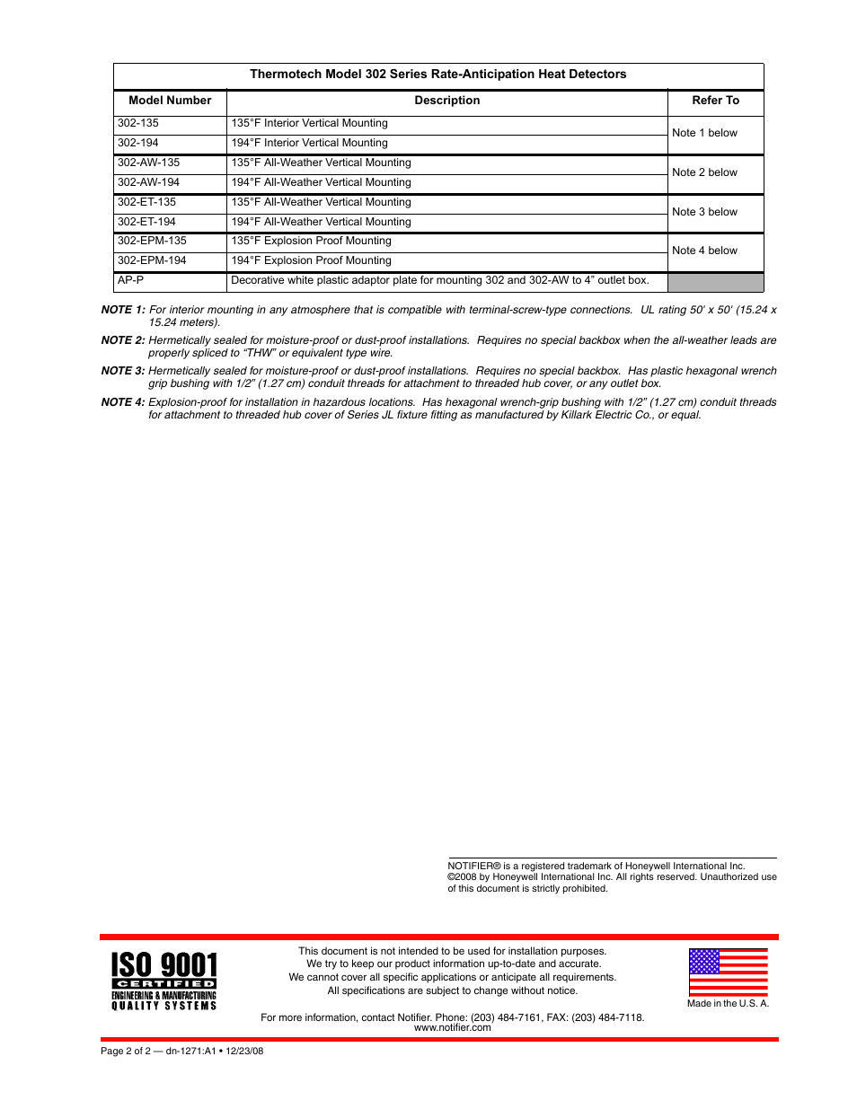 Notifier 302 Series User Manual | Page 6 / 10