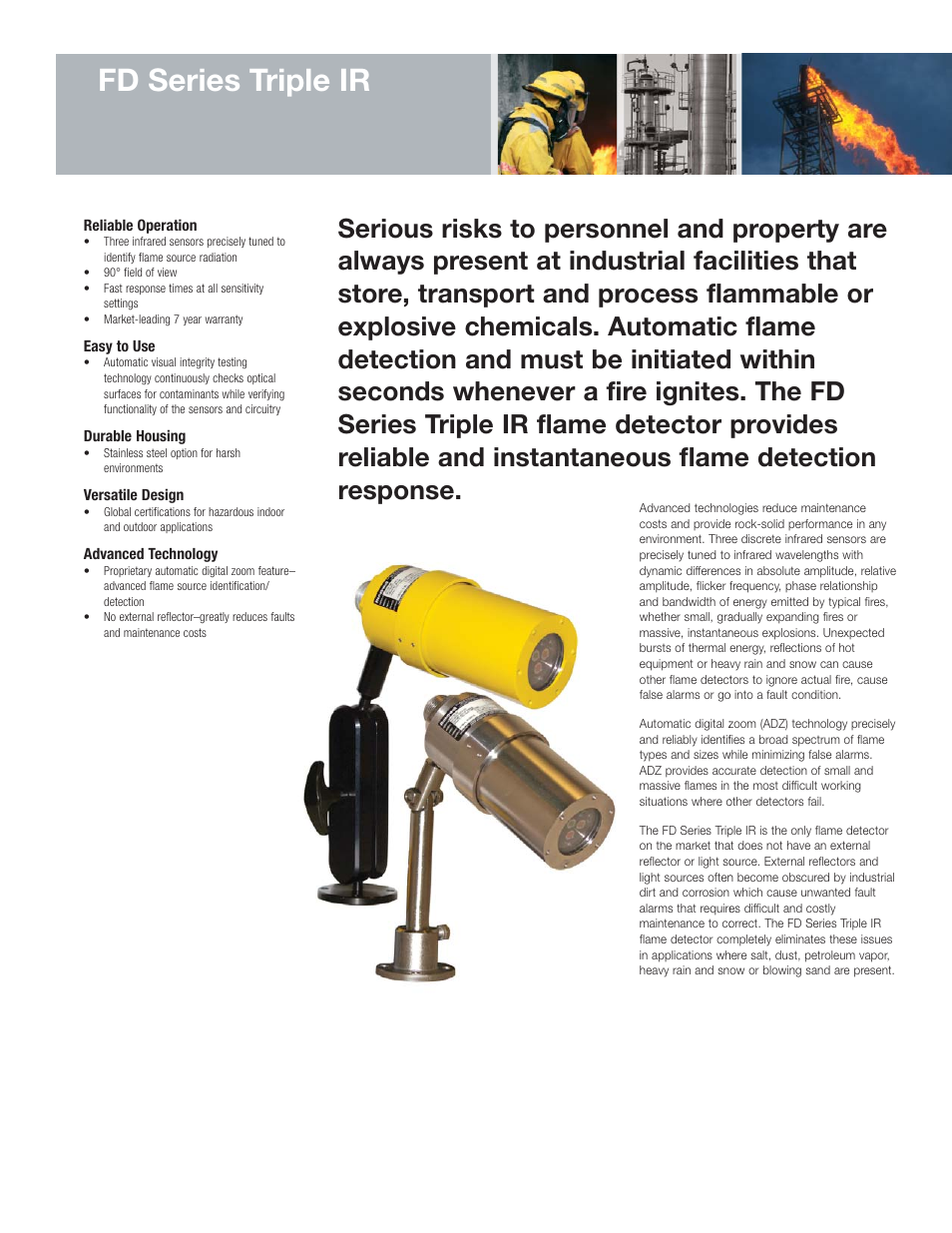 Fd series triple ir | Notifier FD Series Triple IR User Manual | Page 2 / 4