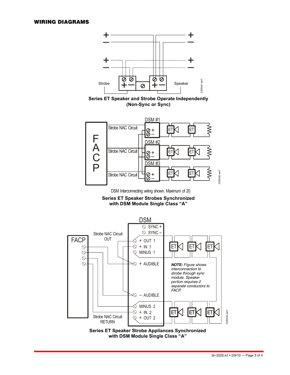 Fa c p, Facp dsm | Notifier ET Series User Manual | Page 3 / 4