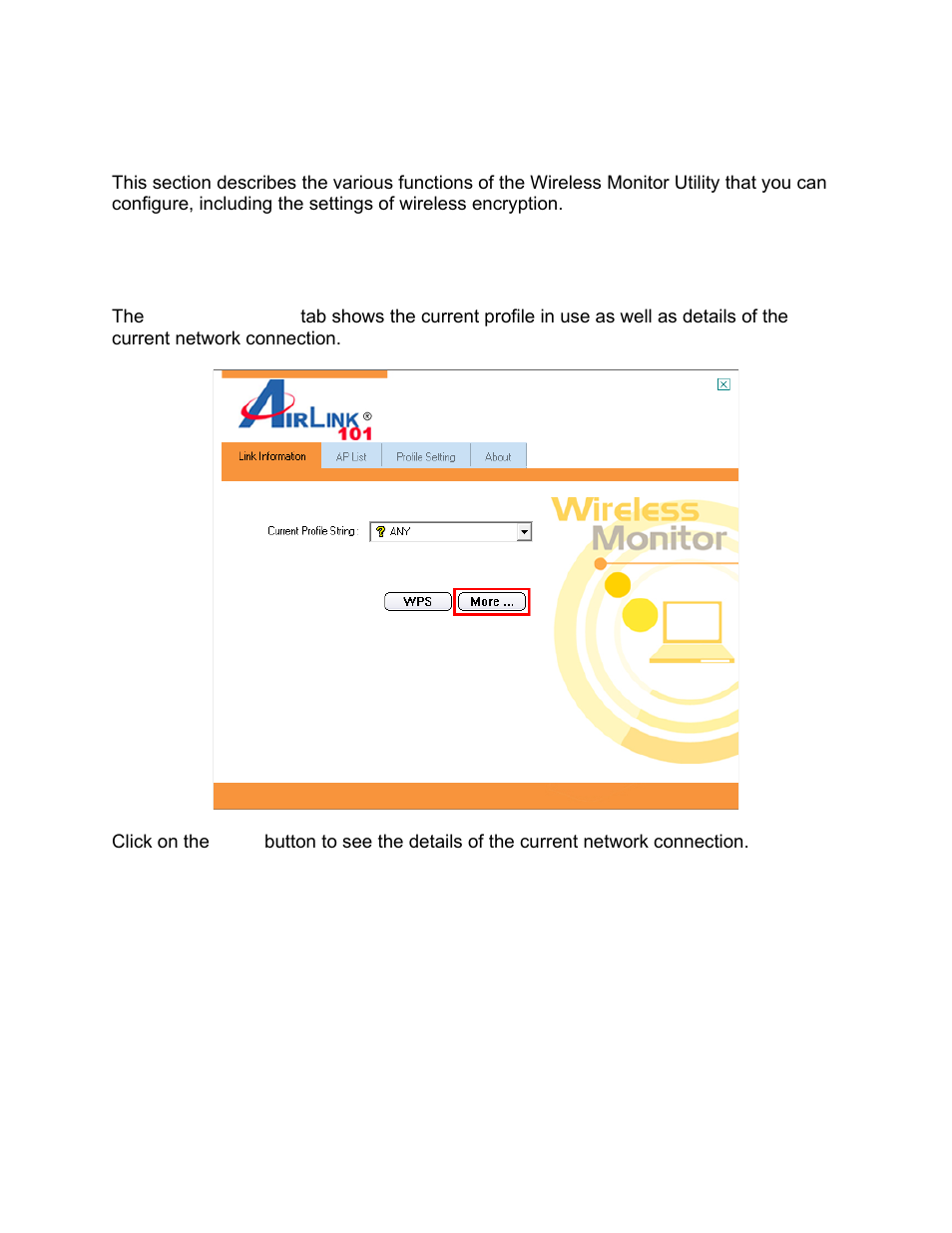 Use wireless monitor utility | Airlink101 AWLL7025 User Manual | Page 14 / 36