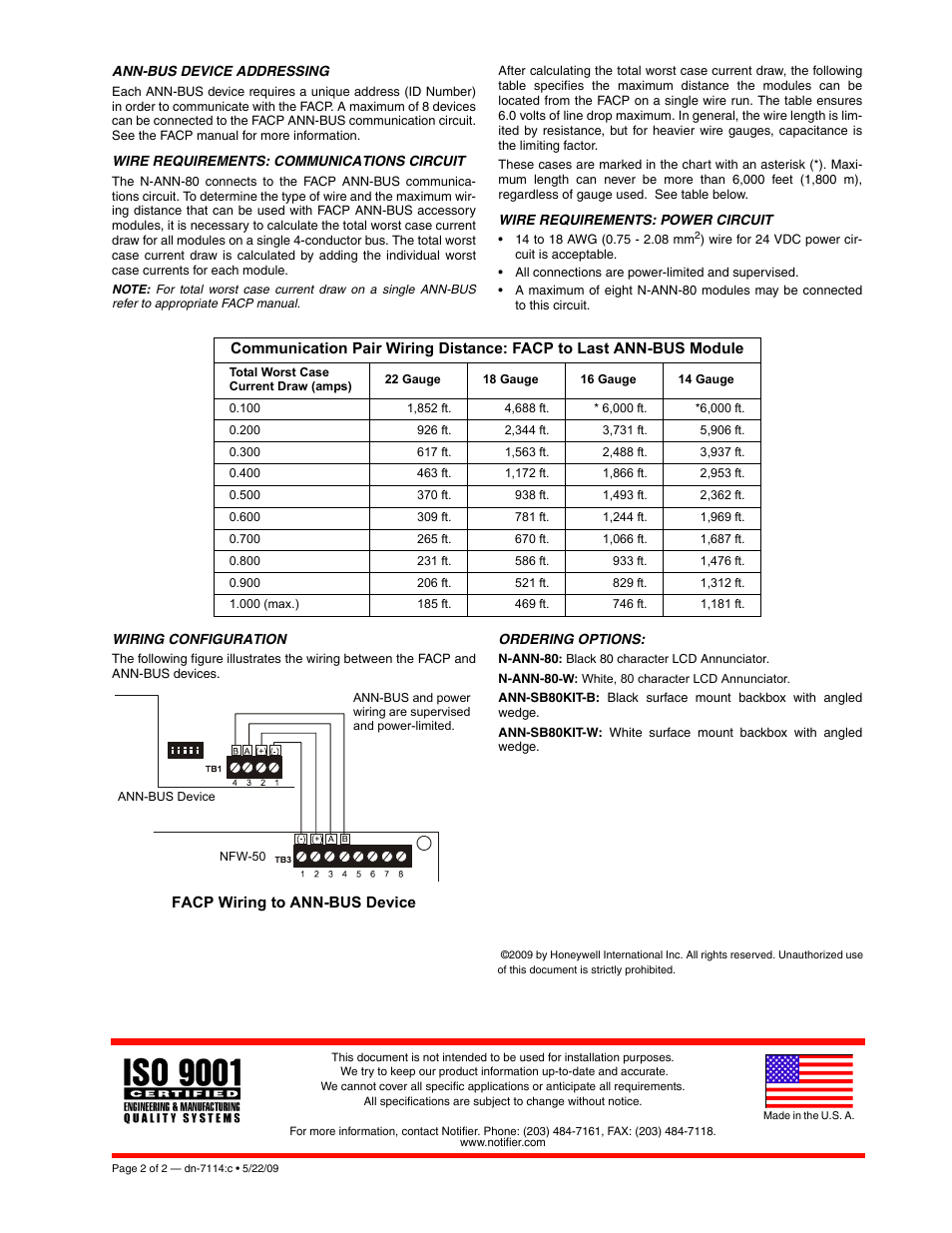 Notifier N-ANN-80 User Manual | Page 2 / 2