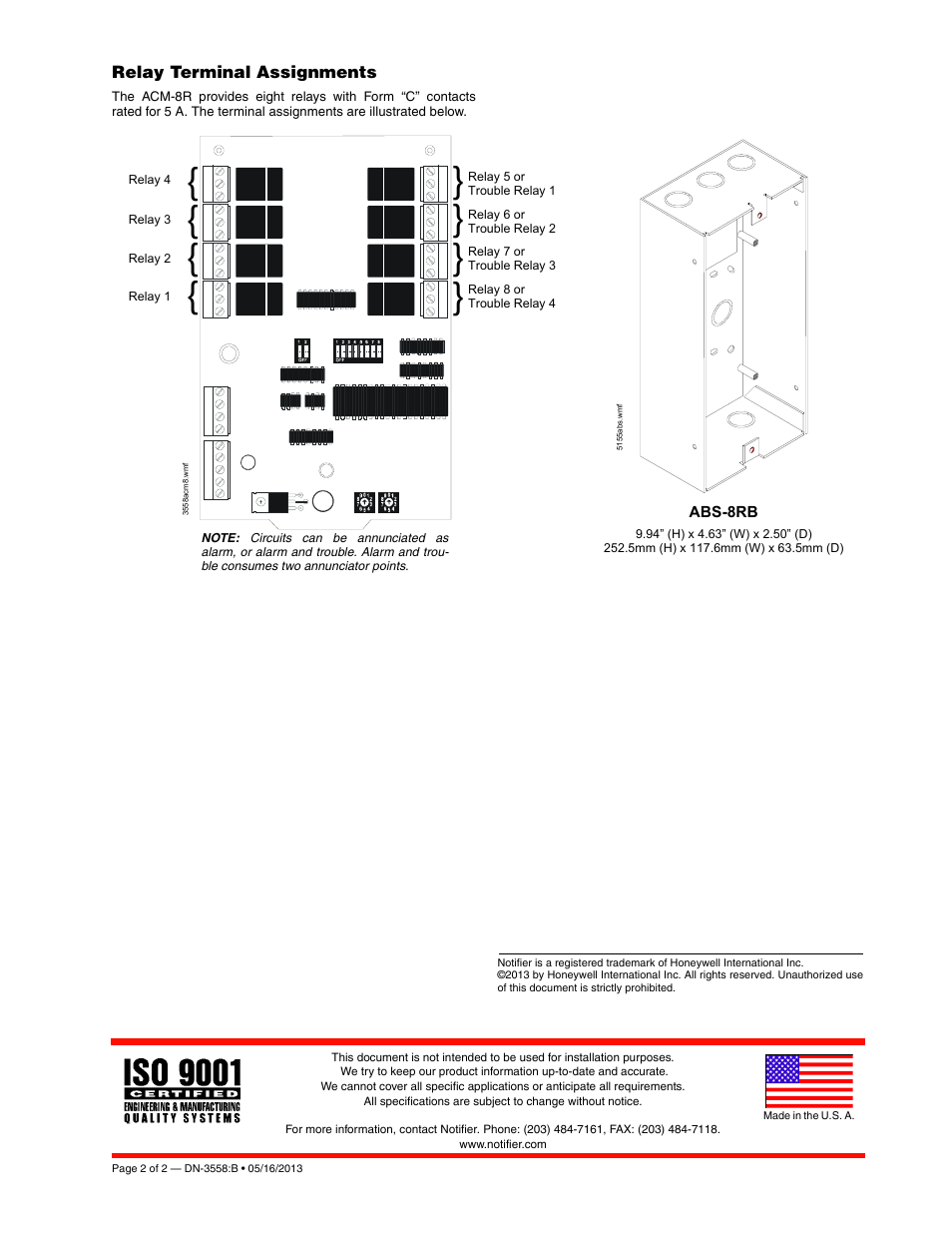 Notifier ACM-8R User Manual | Page 2 / 2