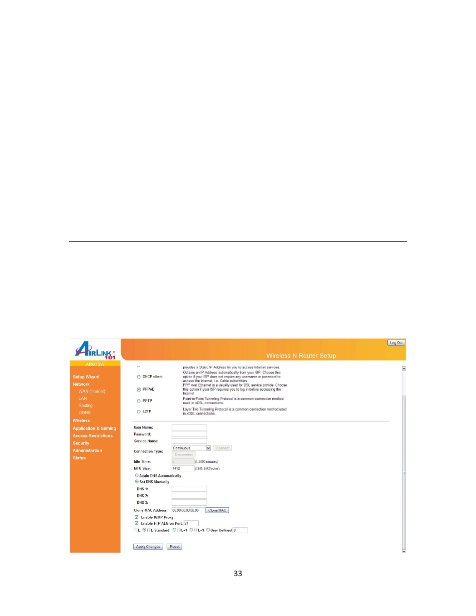 Airlink101 AR675W User Manual | Page 33 / 87