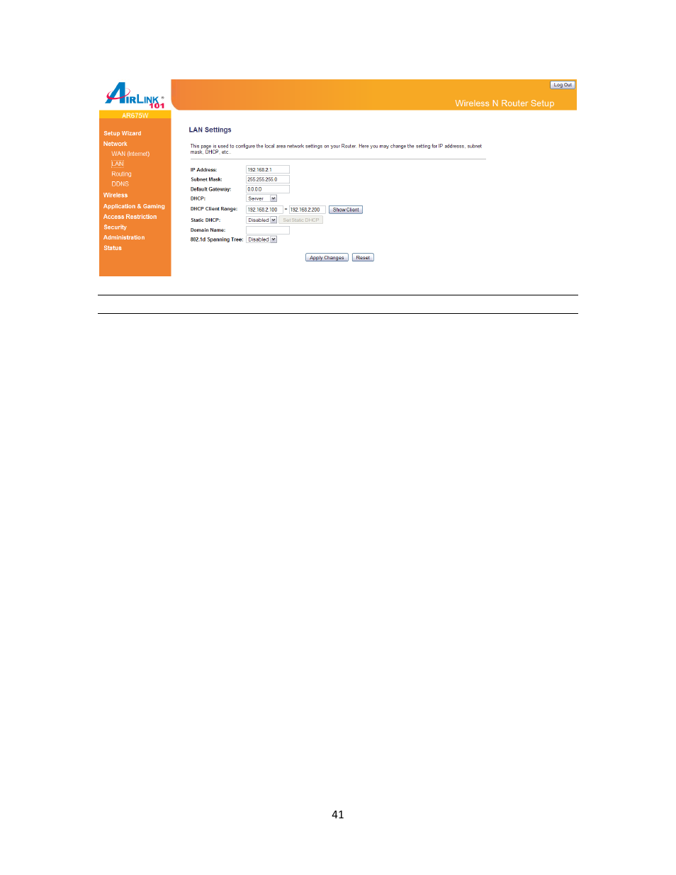 Airlink101 AR675W User Manual | Page 41 / 87