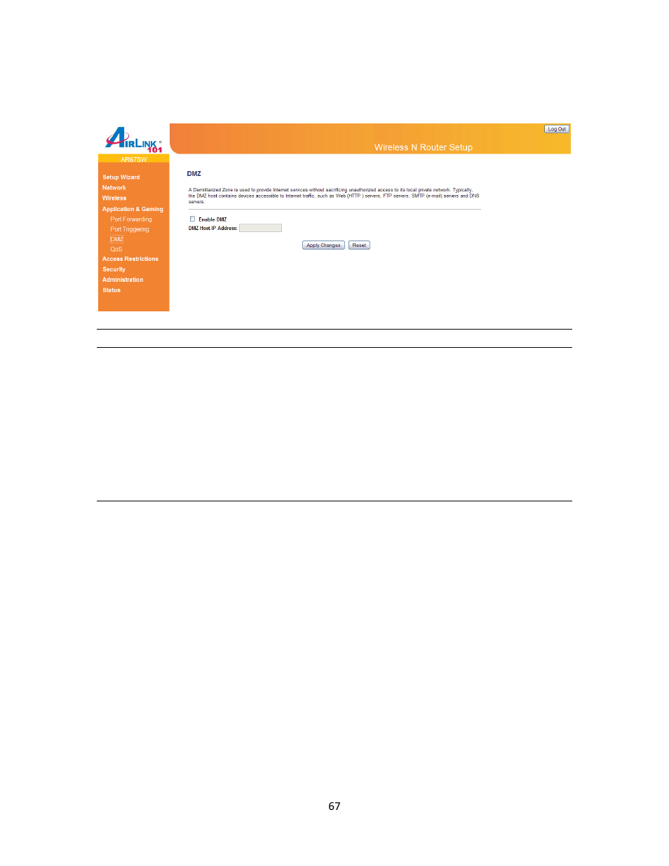 4 qos | Airlink101 AR675W User Manual | Page 67 / 87