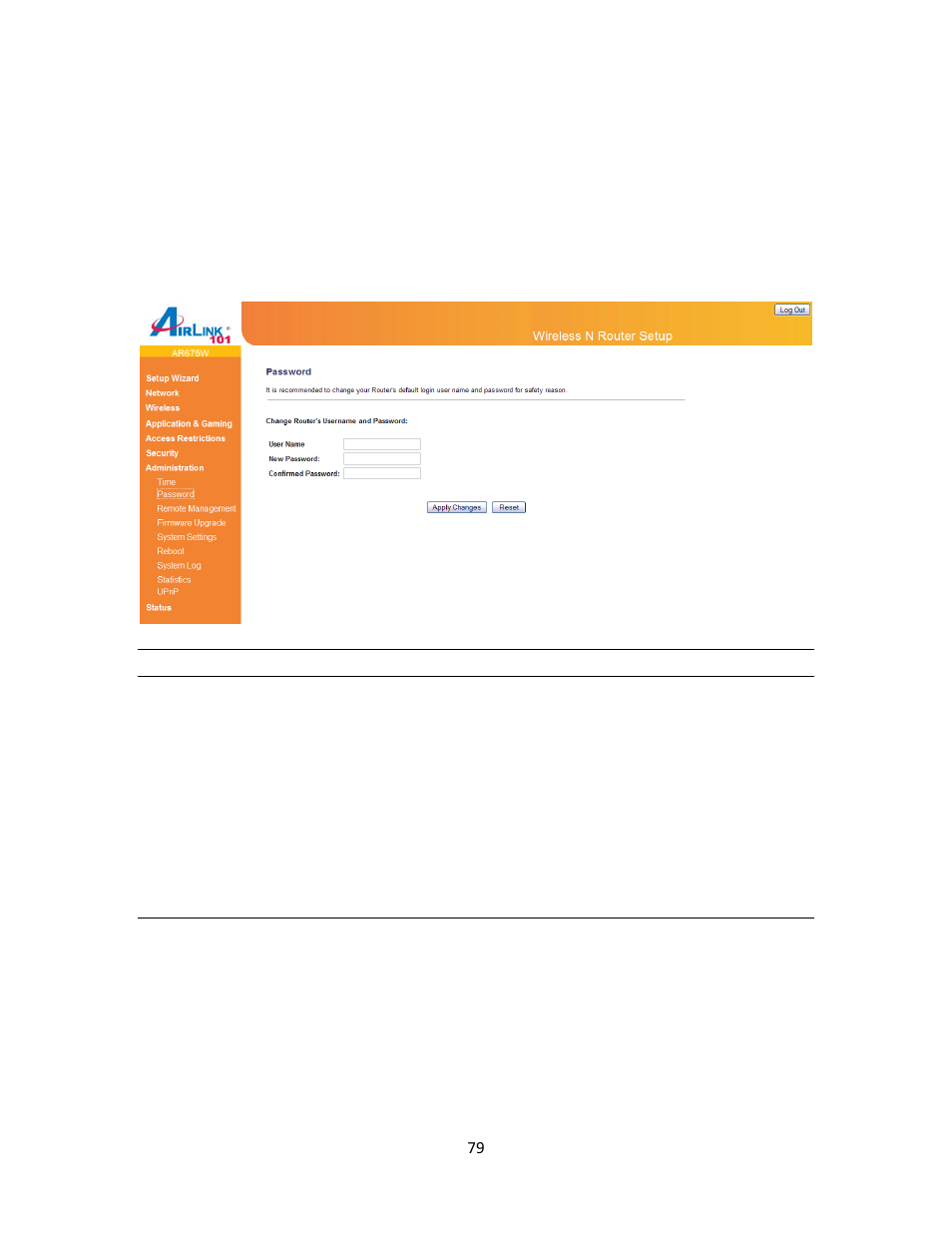 2 password | Airlink101 AR675W User Manual | Page 79 / 87